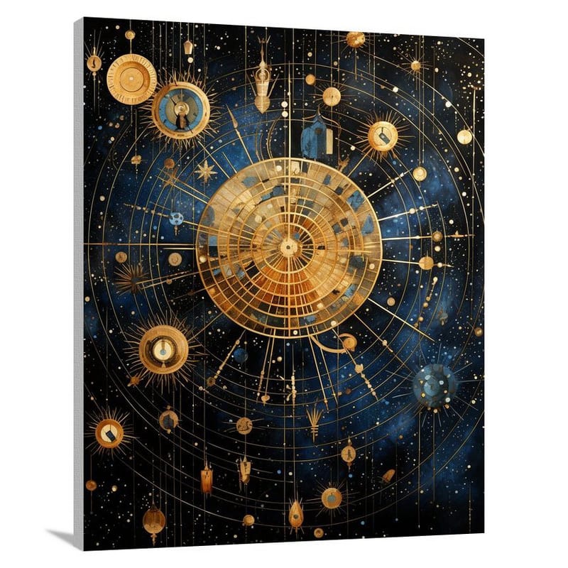 Astrology's Celestial Symphony - Canvas Print