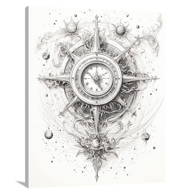 Astrology's Cosmic Clock - Canvas Print