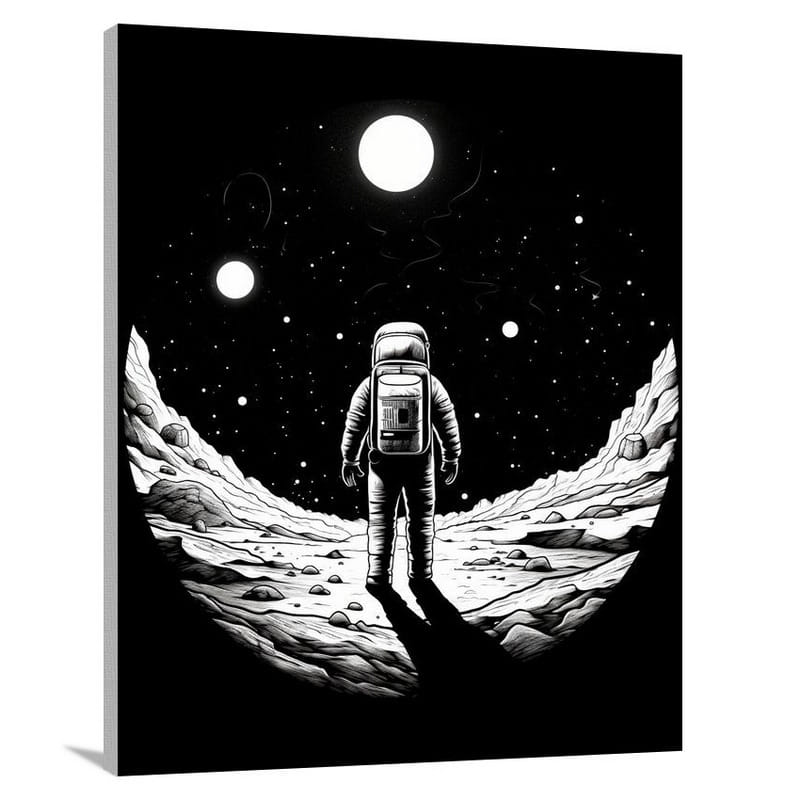 Astronaut's Cosmic Reverie - Canvas Print