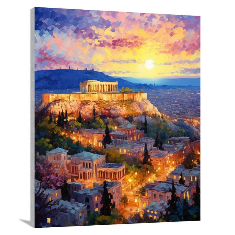 Athens Twilight - Canvas Print