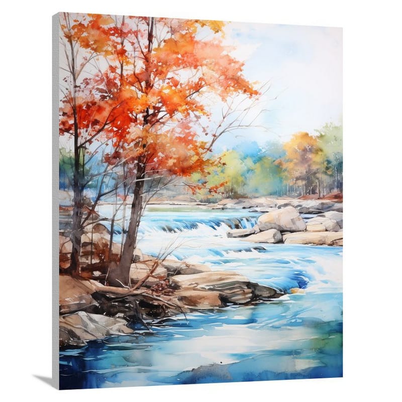 Atlanta's Resilient River - Watercolor - Canvas Print
