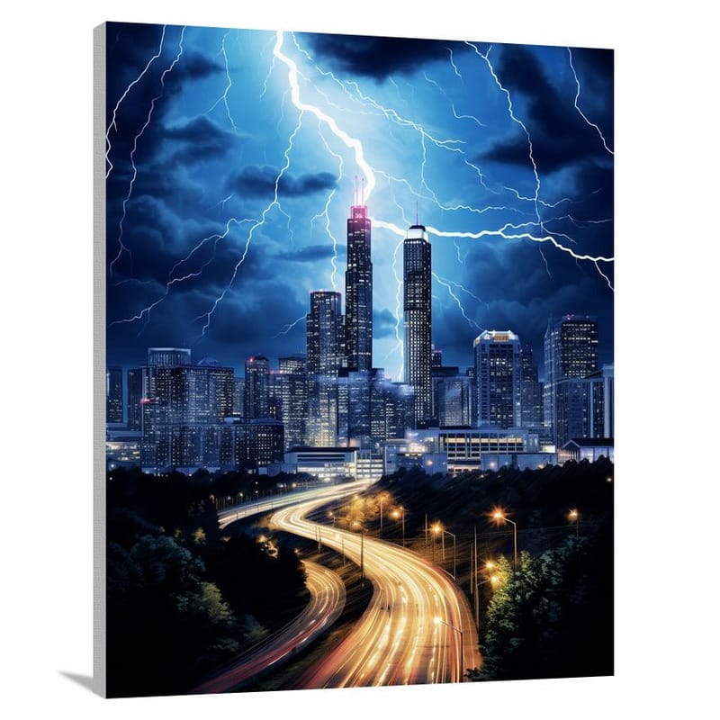 Atlanta's Thunderous Resolve - Minimalist - Canvas Print