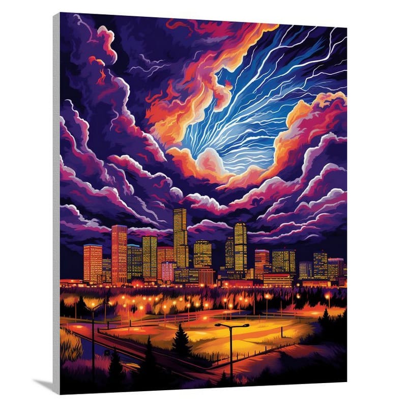 Aurora Over Denver - Canvas Print