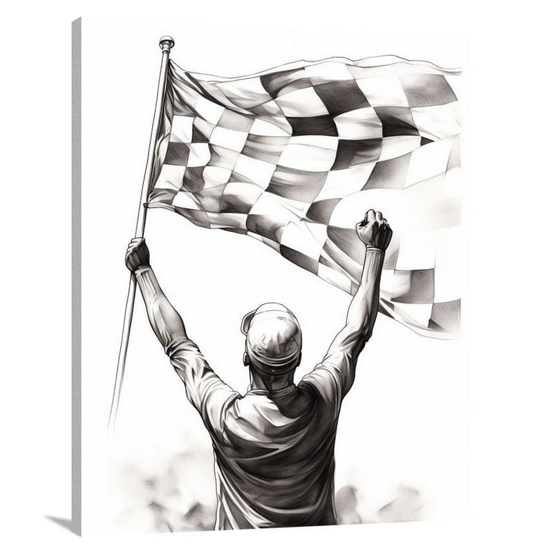 Auto Racing Triumph - Canvas Print