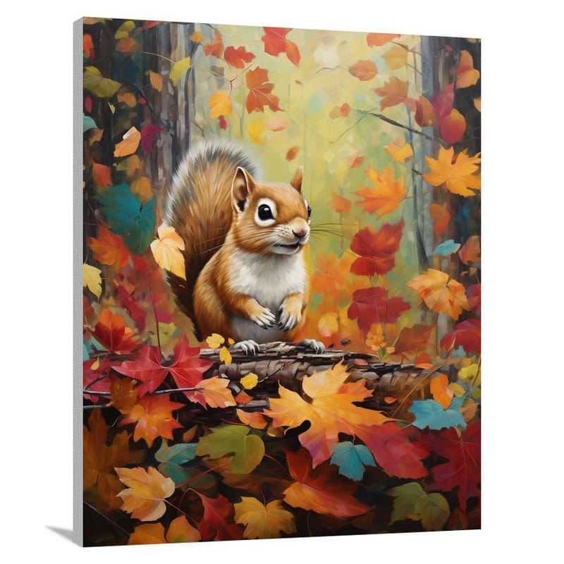 Autumn's Hide-and-Seek - Canvas Print