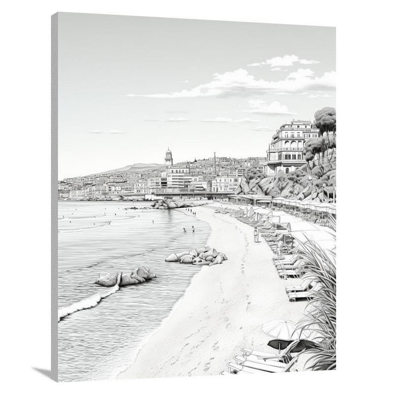Azure Harmony: France's Riviera - Canvas Print