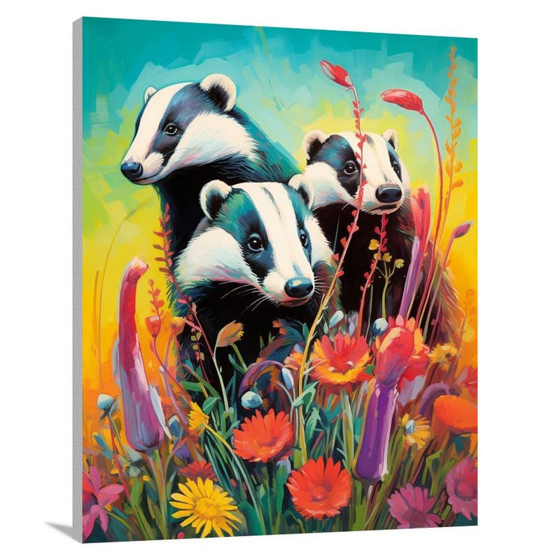 Badger's Wild Harmony - Canvas Print