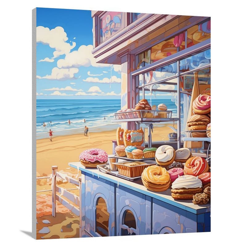 Baking by the Waves - Pop Art - Canvas Print