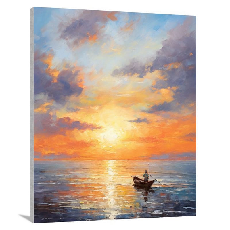 Bali's Golden Sunset - Impressionist - Canvas Print