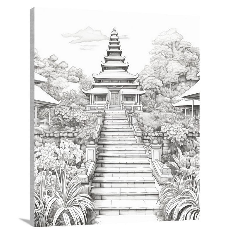 Bali's Sacred Serenity - Canvas Print