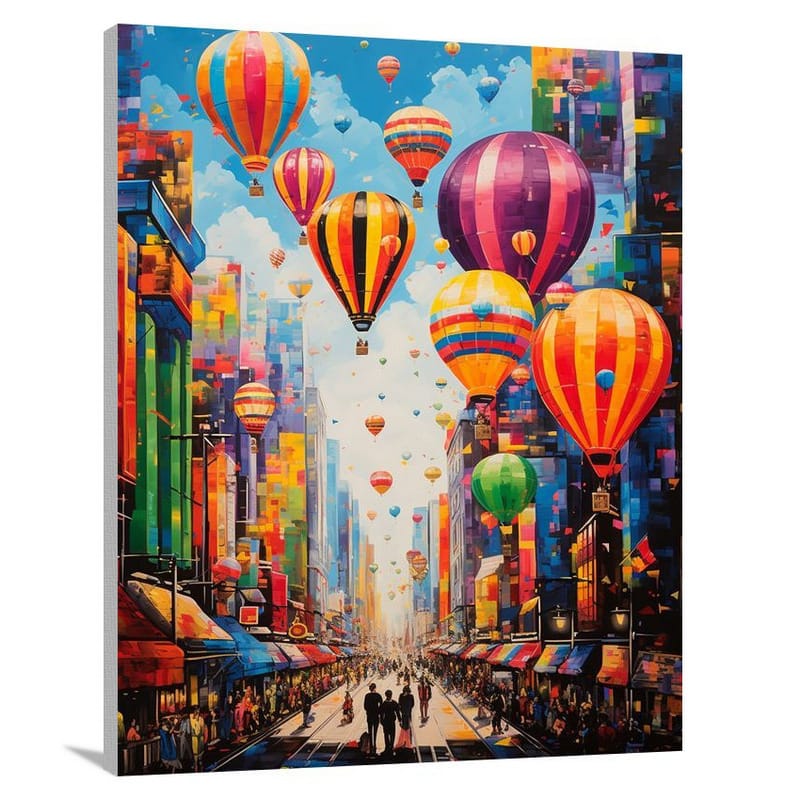 Balloon Cityscape - Canvas Print