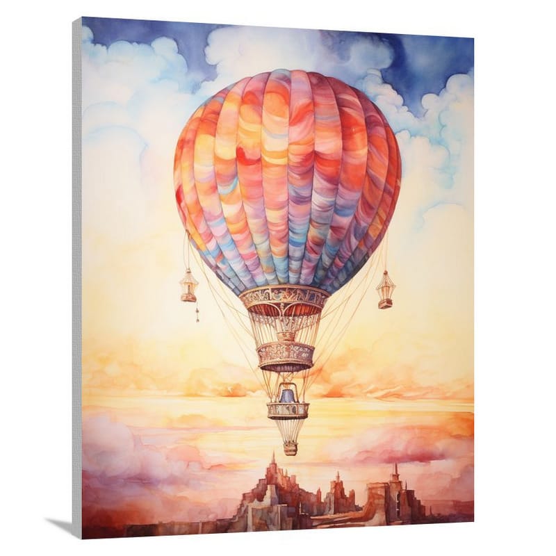Balloon's Serene Flight - Canvas Print