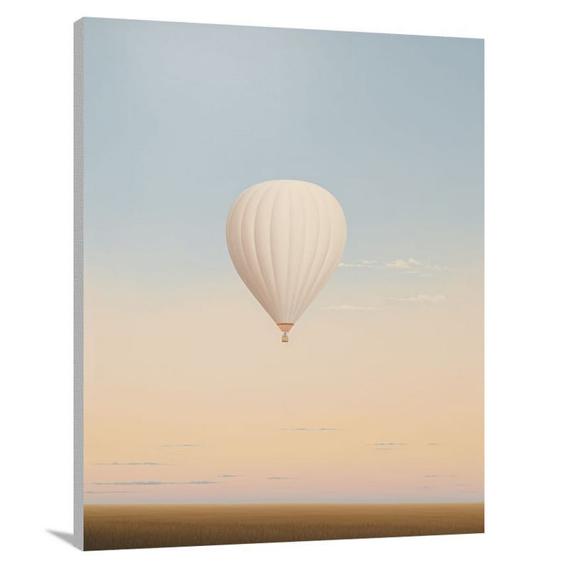 Balloon's Serene Glow - Minimalist - Canvas Print