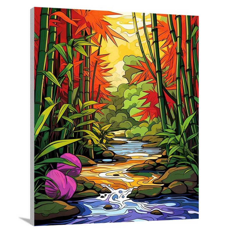 Bamboo Serenity - Pop Art - Canvas Print