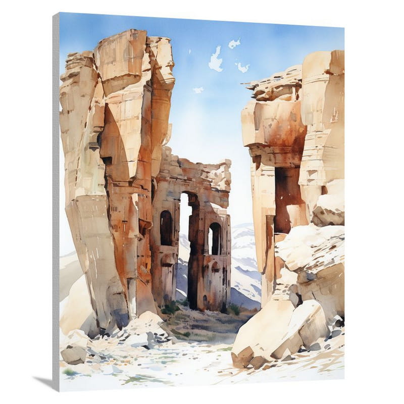 Bamiyan Echoes: Afghanistan's Lost Heritage - Canvas Print