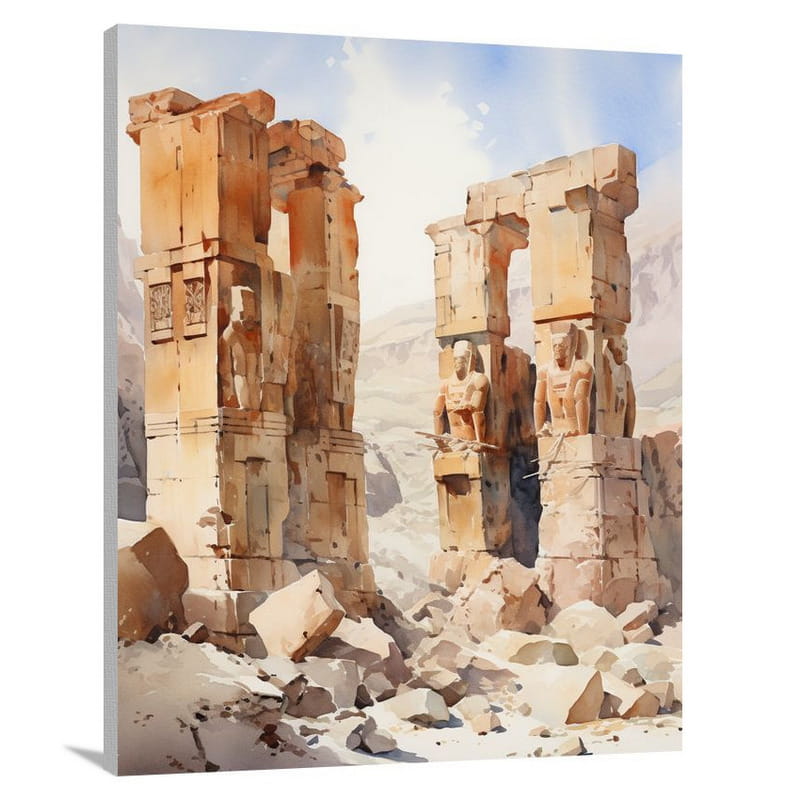 Bamiyan's Echoes: Afghanistan's Lost Heritage - Canvas Print