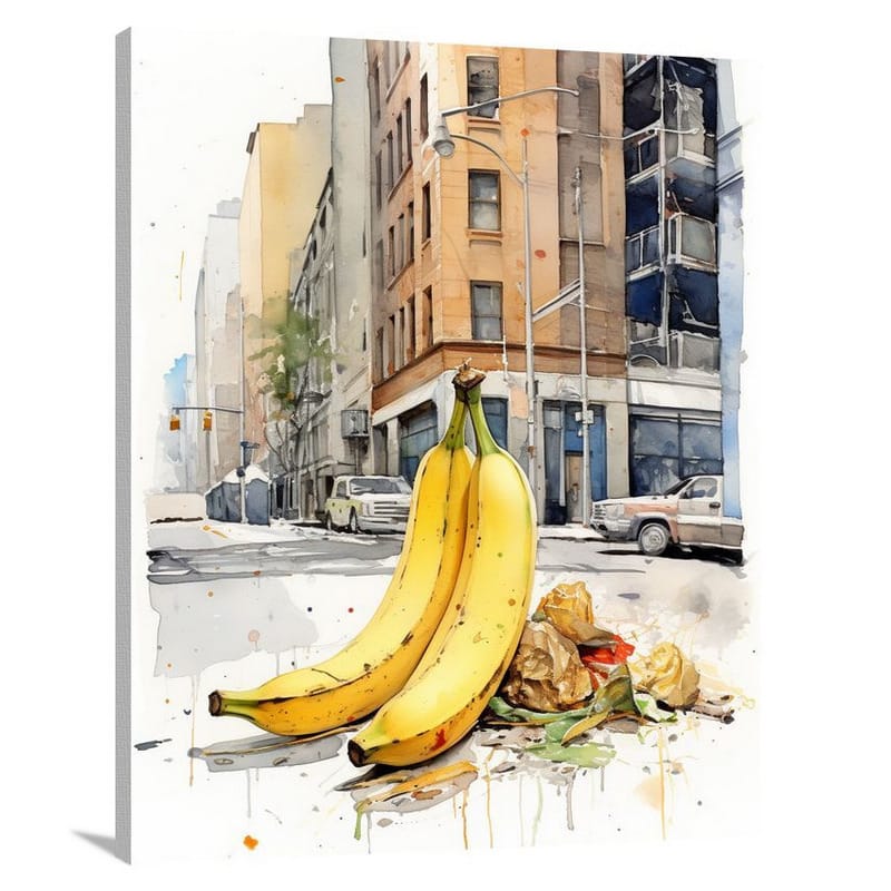 Banana Reflections - Watercolor - Canvas Print