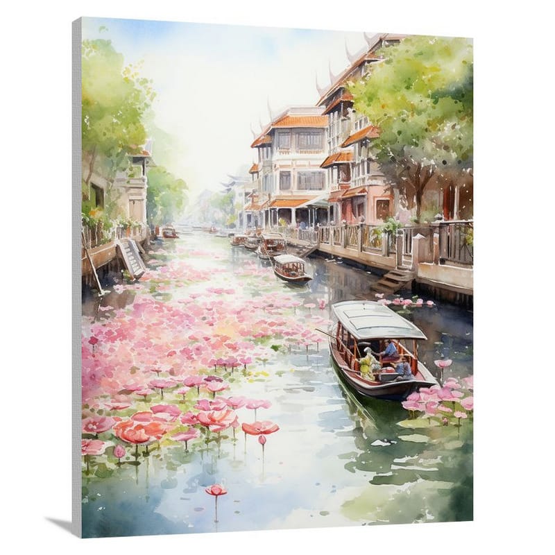 Bangkok Serenity - Watercolor 2 - Canvas Print