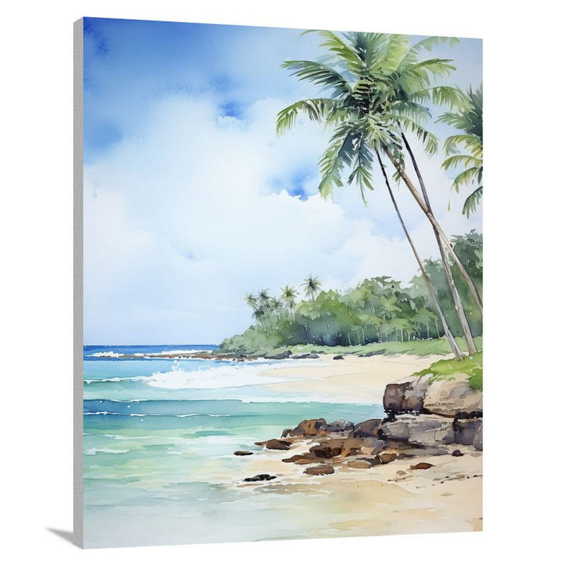 Barbados Serenity - Watercolor - Canvas Print