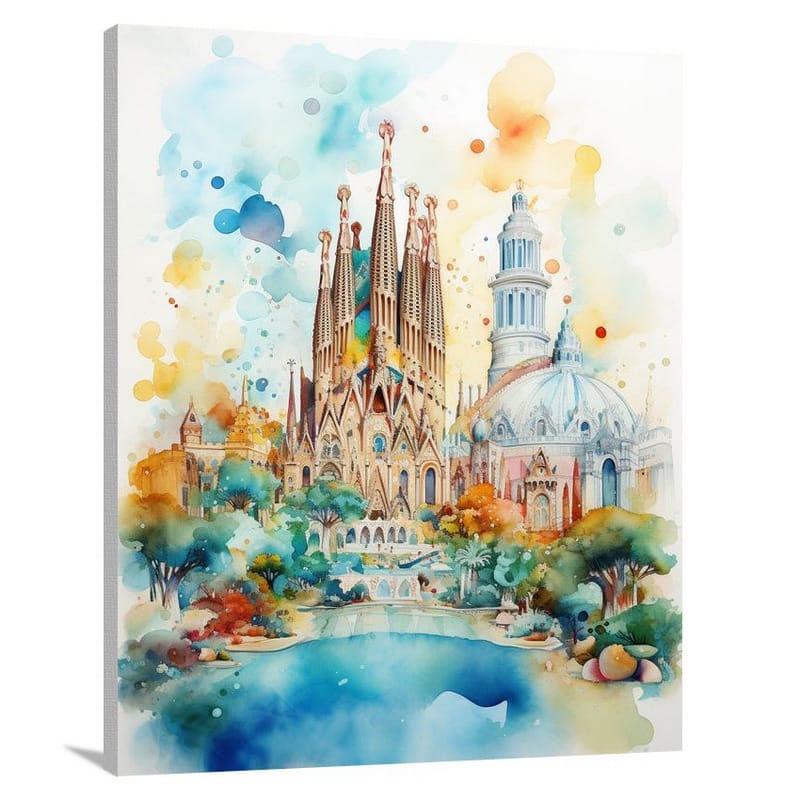 Barcelona Dreamscape - Canvas Print