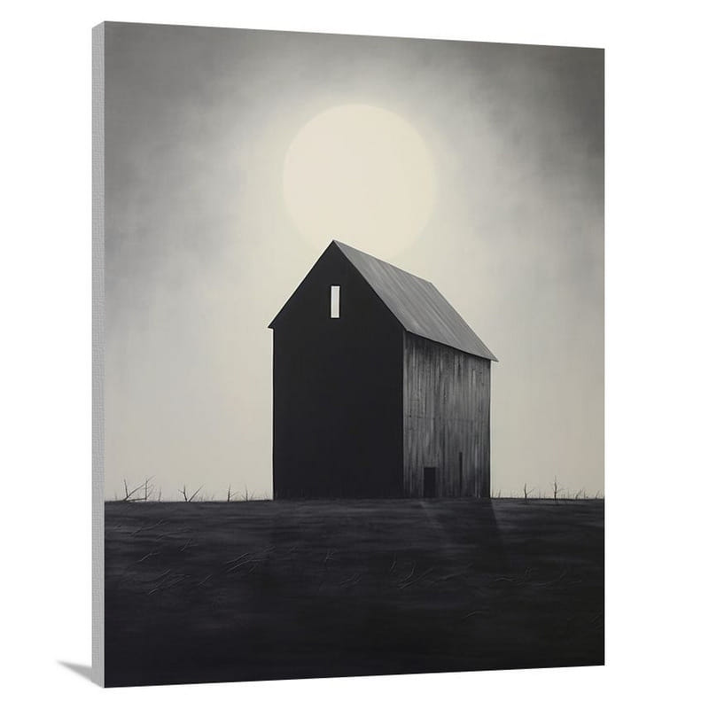 Barn in Moonlight - Canvas Print