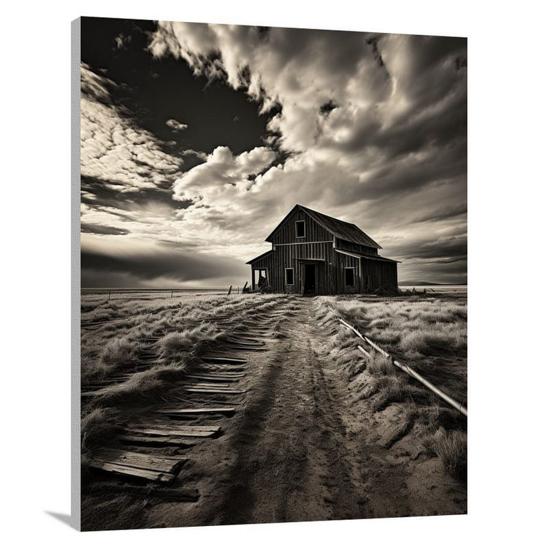 Barn in the Storm - Canvas Print