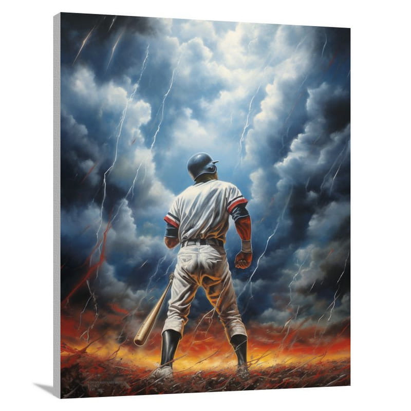Baseball Storm - Canvas Print