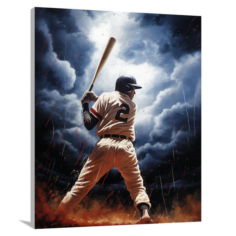 Baseball Thunder - Canvas Print
