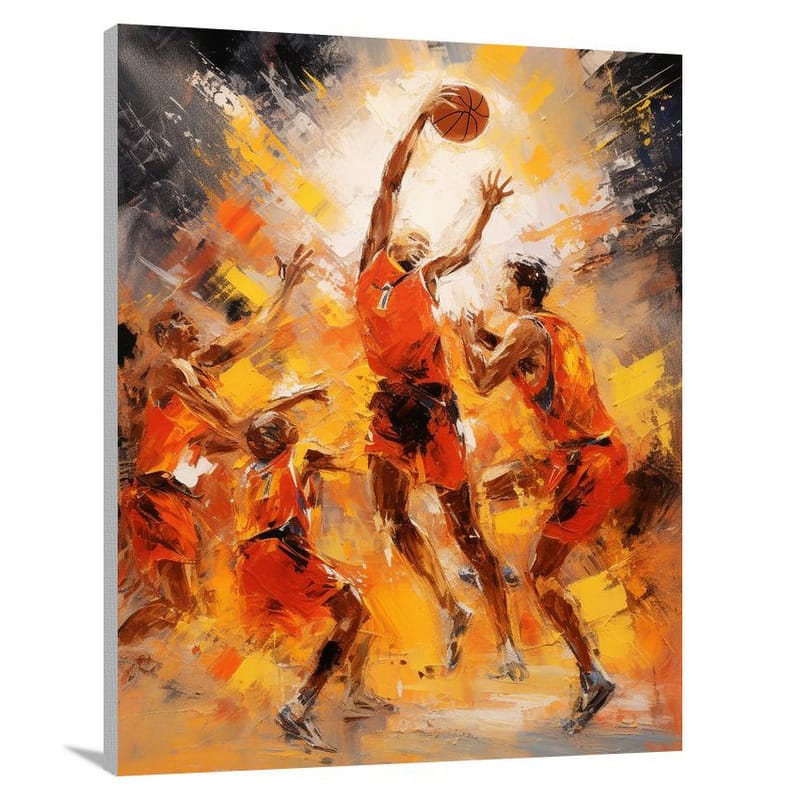 Basketball Clash - Impressionist - Canvas Print