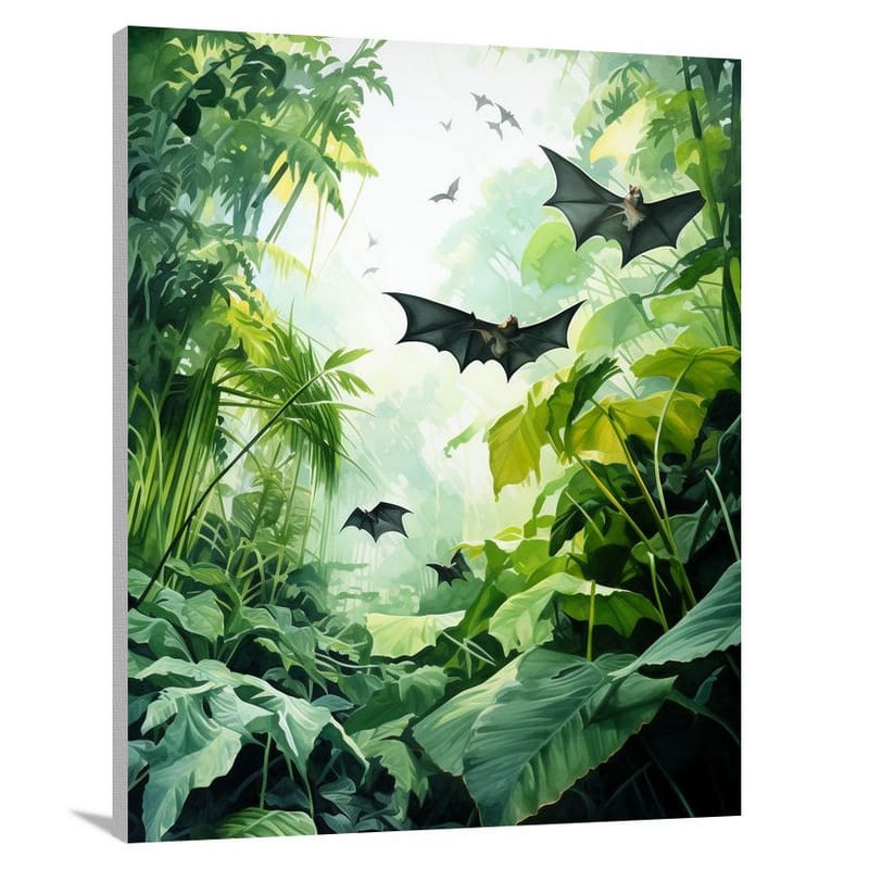Bat Symphony - Watercolor - Canvas Print