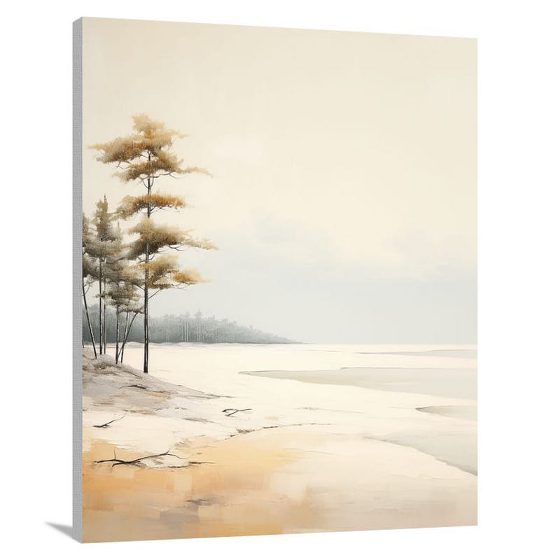 Beach's Enigmatic Haven - Canvas Print