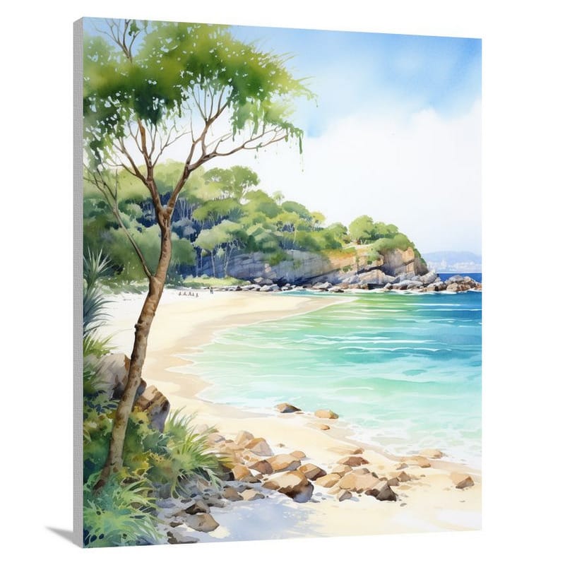 Beach Serenity - Watercolor - Canvas Print
