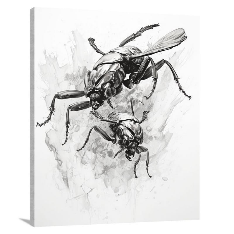 Beetle Battle - Canvas Print
