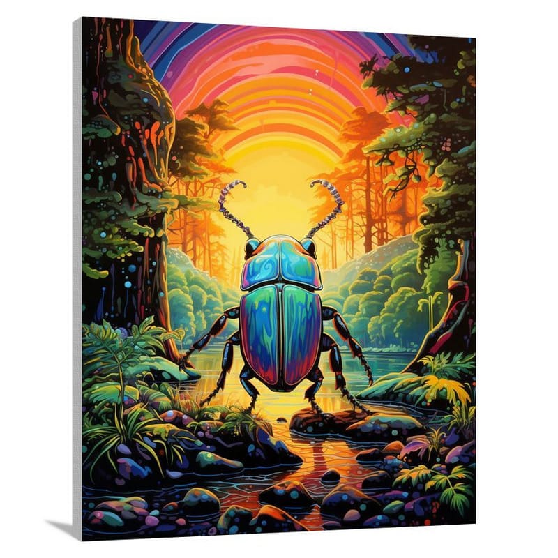 Beetle's Surreal Awakening - Canvas Print