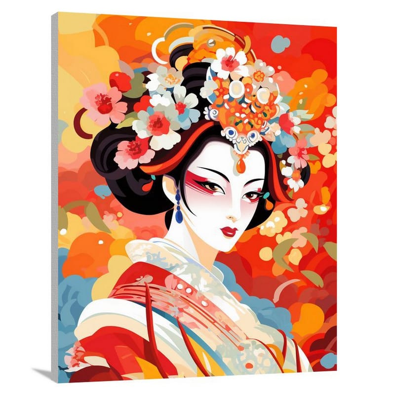 Beijing Blossoms - Pop Art - Canvas Print
