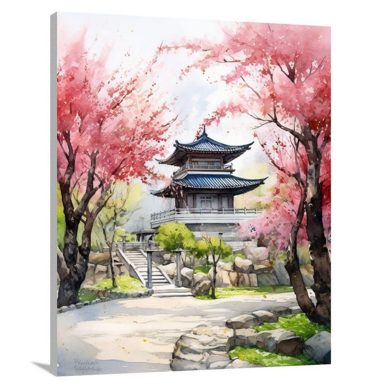 Beijing Blossoms - Watercolor - Canvas Print