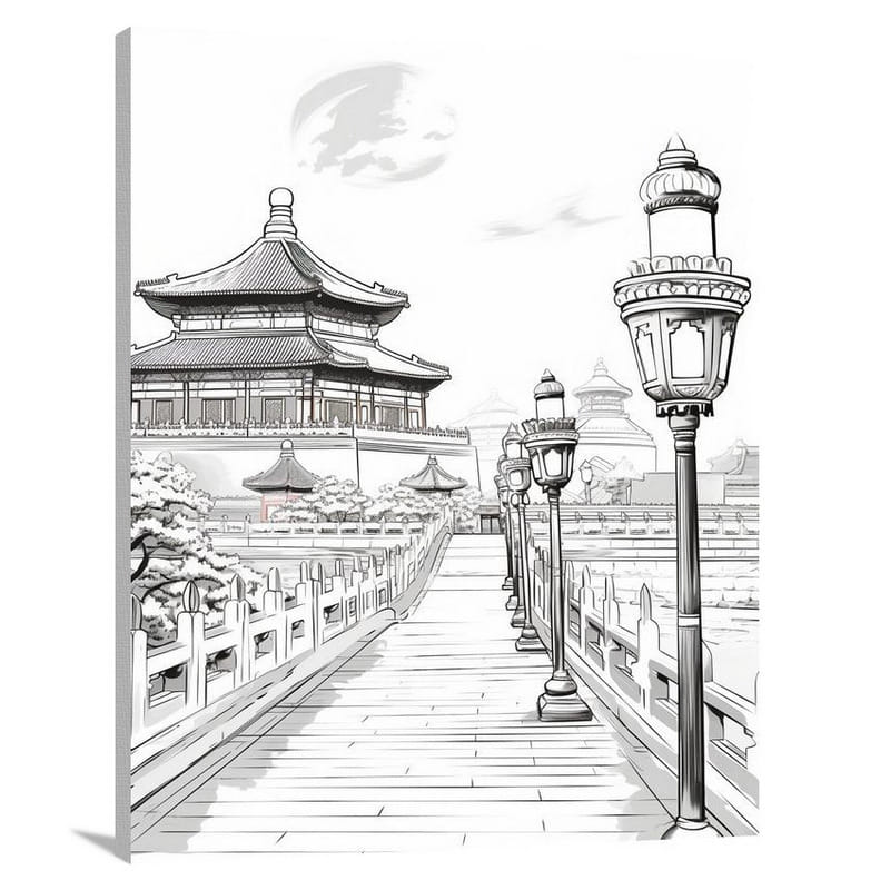 Beijing Nightscape - Canvas Print