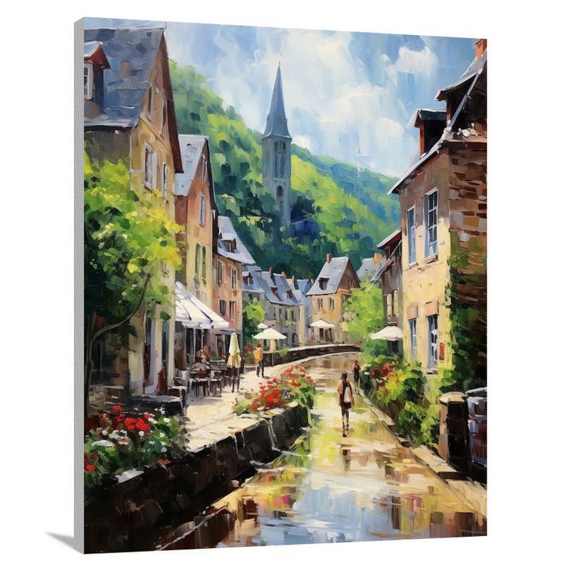Belgium's Enchanting Village - Impressionist - Canvas Print