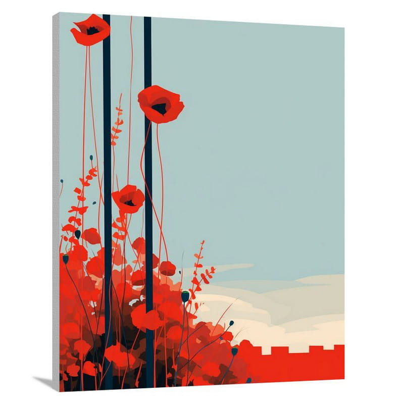 Belgium's Scarlet Remembrance - Canvas Print