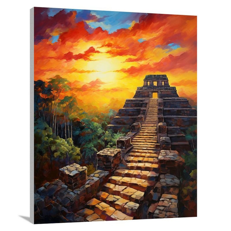 Belizean Sunset - Impressionist - Canvas Print