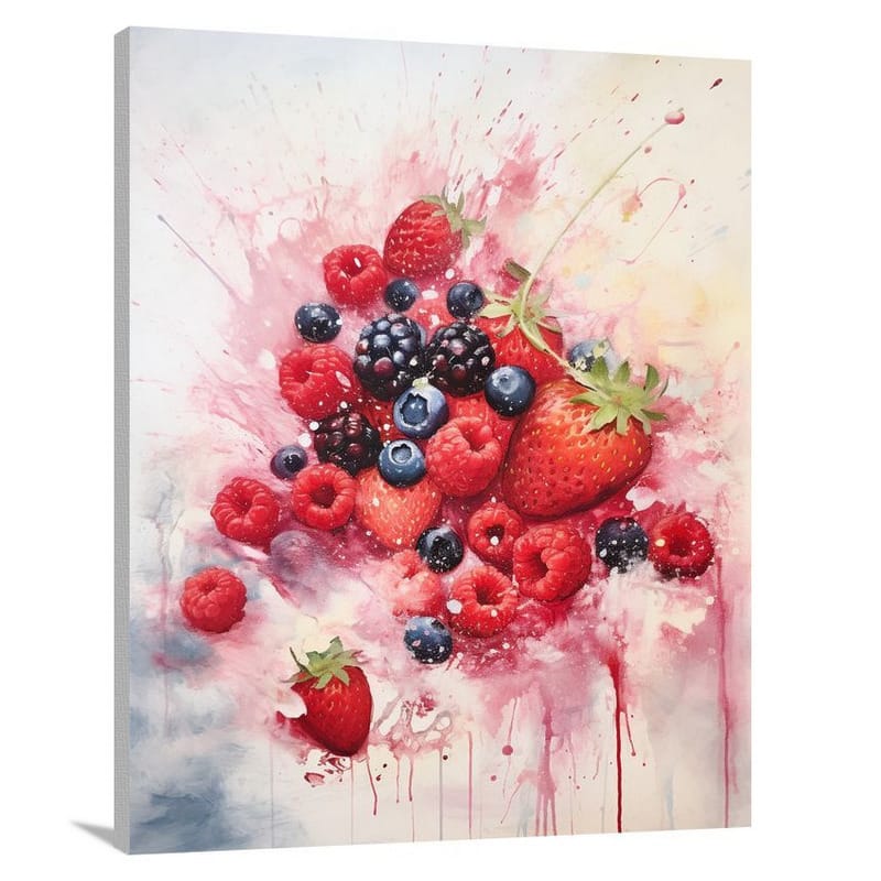 Berry Feast - Minimalist - Canvas Print