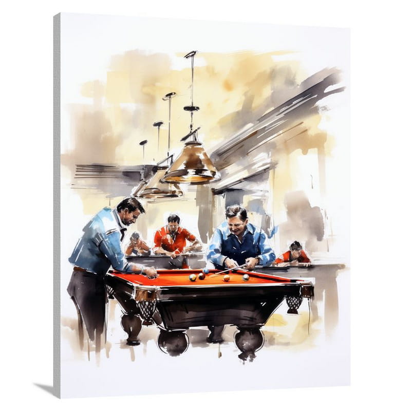 Billiards Frenzy - Canvas Print