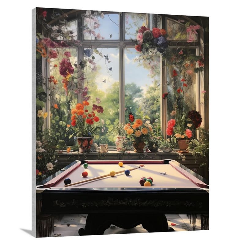 Billiards in Bloom - Canvas Print