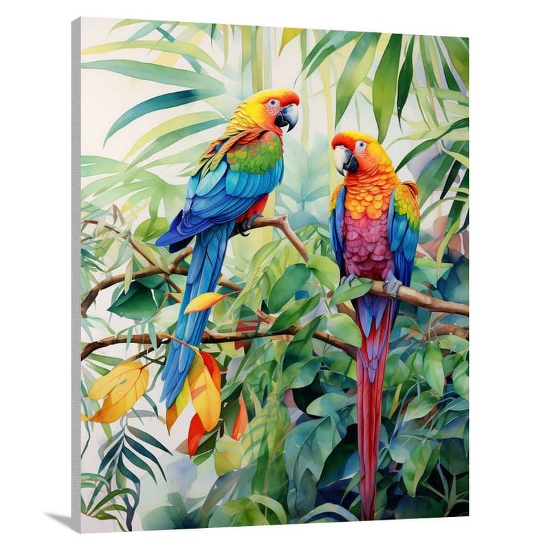 Birds of Paradise - Watercolor - Canvas Print