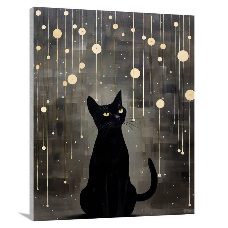 Black Cat's Dance - Canvas Print