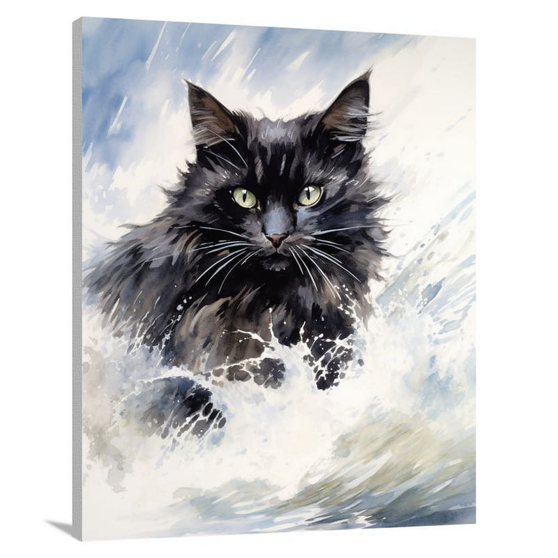 Black Cat's Voyage - Canvas Print