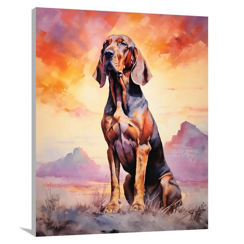 Bloodhound's Noble Vigil - Canvas Print