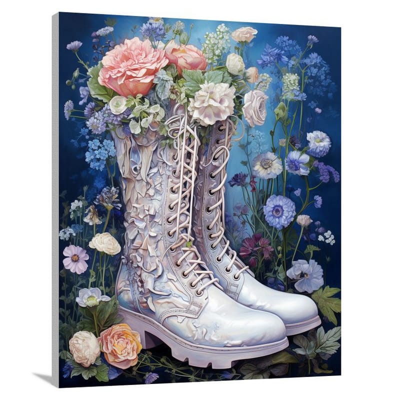 Blooming Boot - Canvas Print