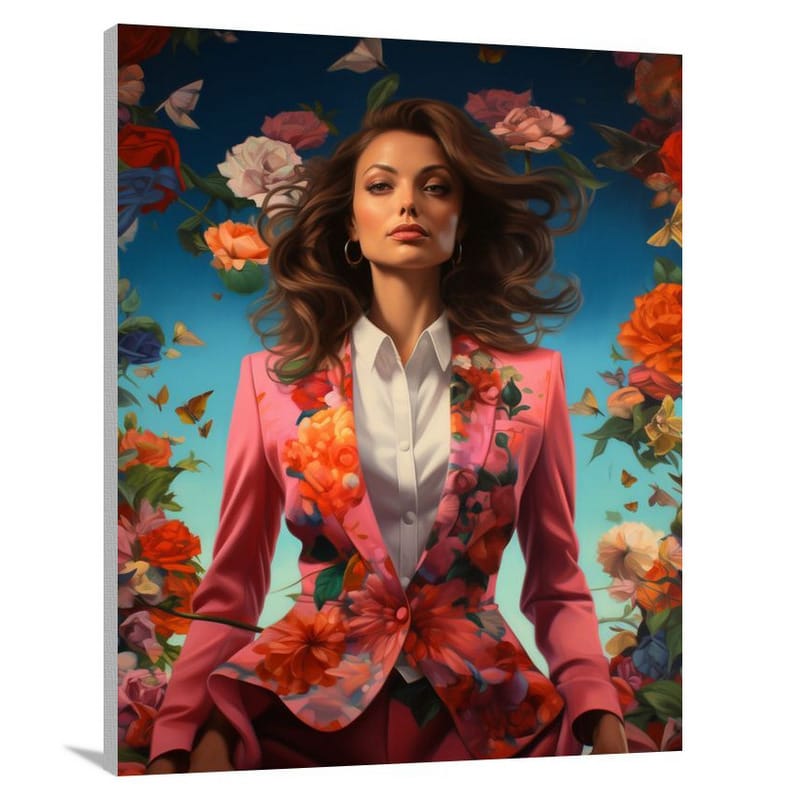 Blooming Resilience: Women's Suit - Canvas Print