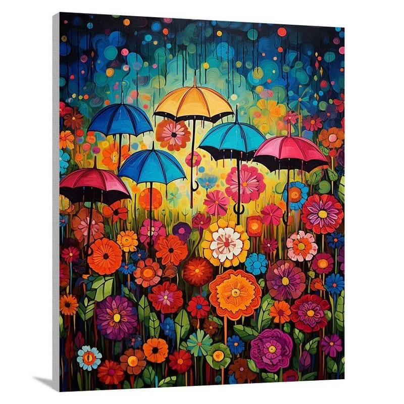 Blooming Umbrellas - Pop Art - Canvas Print